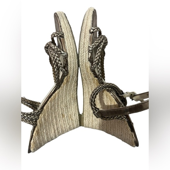 Michael Kors chrome wedge heels size 7 - Picture 9 of 10